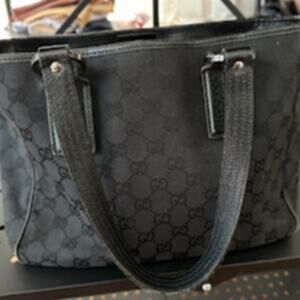 Gucci Nylon GG Tote Shoulder Bag Authentic